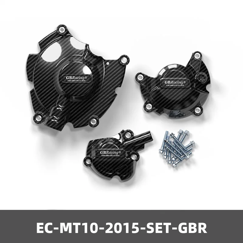 اكسسوارات الدراجات النارية Gbracing لياماها MT-10 2015-2025 Gbracing محرك حماية يغطي المولد + القابض + نبض 3 قطعة عدة #6