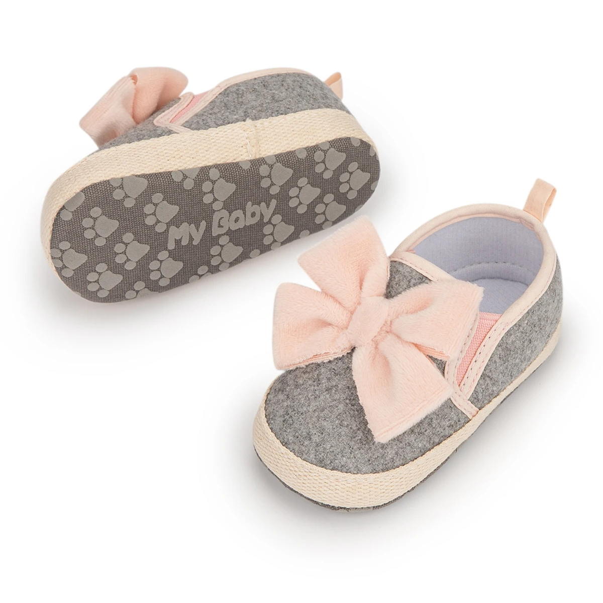 Newborn Baby Shoes Baby Girl Shoes Pink Flower Bowknot Toddler Shoes Soft  Anti-slip First Walkers Baby Crib Shoes Dropshipping