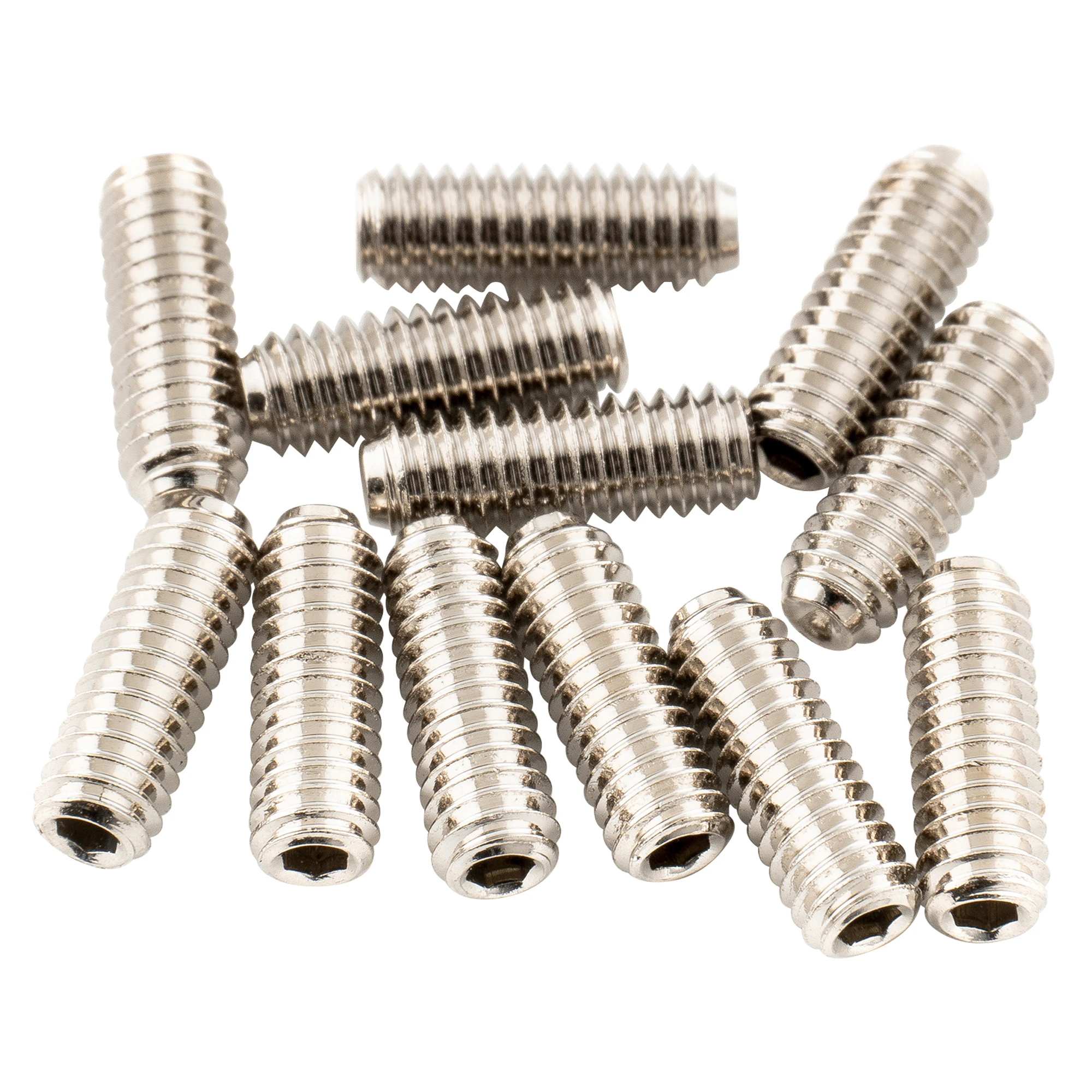 Musiclily Ultra UNF#4-48X5/16 Inch Stainless Steel Saddle Height Screws for USA Electric Guitar Bridge (Set of 12)