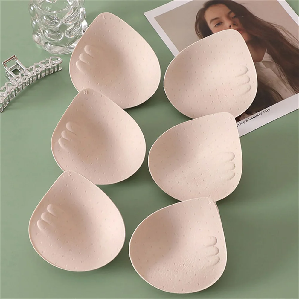 2cm Latex Breast Pad Insert thin Sports Swimsuit Pad Latex Bras Pad Insert Pad Vest  Yoga Bikini Sports Bra Pad