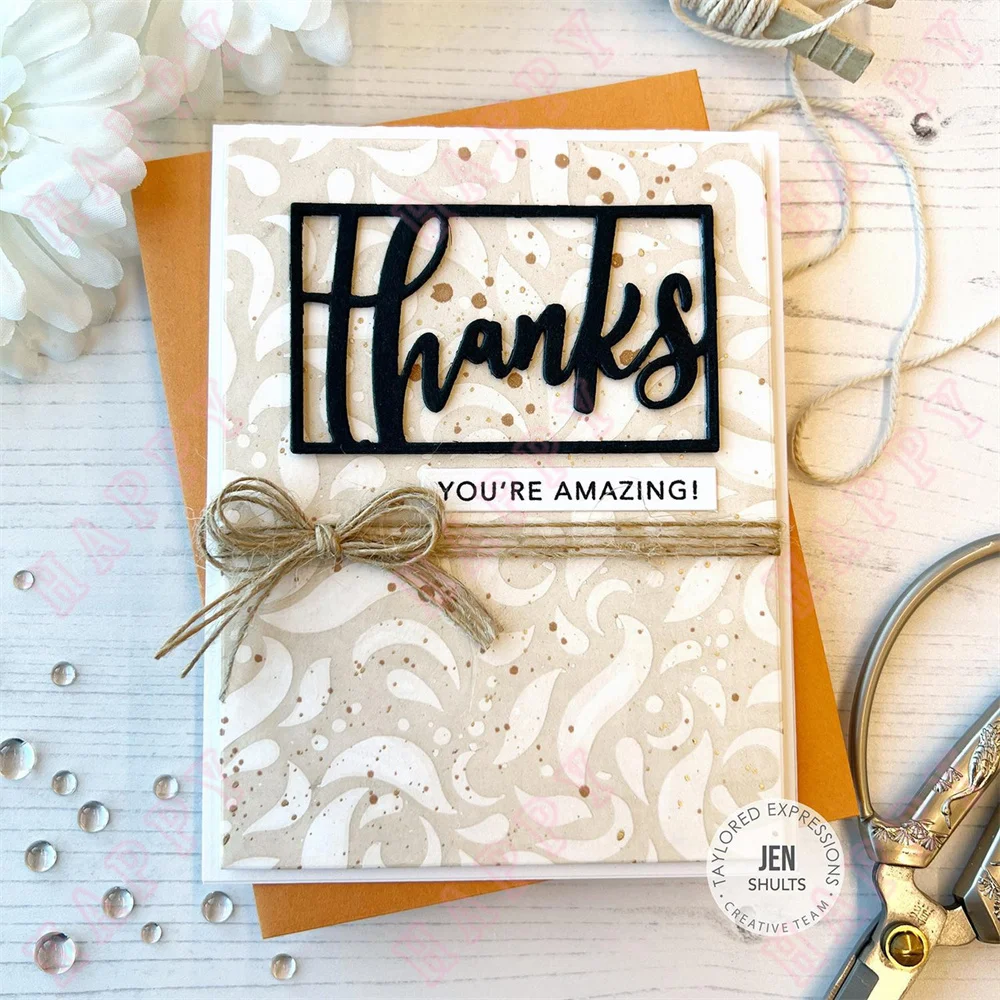 New Metal Cutting Dies And Clear Stamps Various Thank You Terms For Scrapbooking Diary Decoration Paper Craft Embossing Template