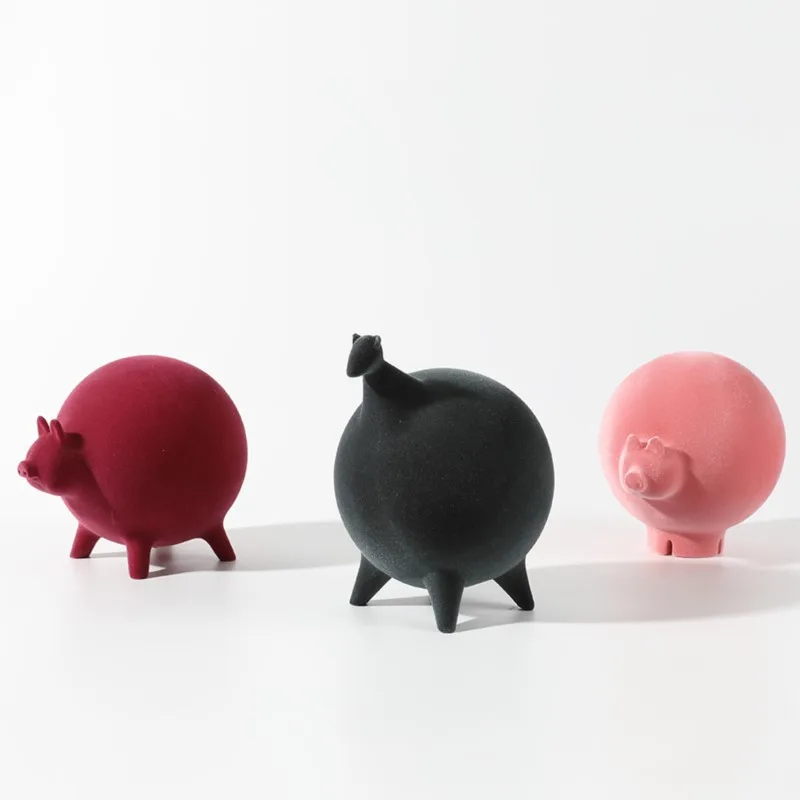 MOMO Piggy Living Room TV Cabinet Ornament - High-End Niche Soft Lighting Decoration Luxury Entrance Art Home Decor - Image 3