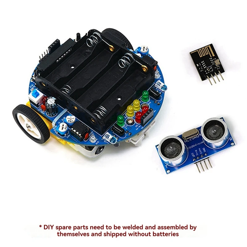 51 MCU Smart Car Ultrasonic Obstacle Avoidance Car Tracking Ranging Robot Programming DIY Car Kit