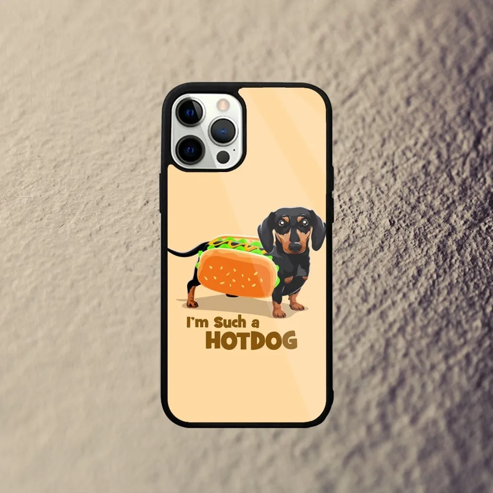 Coque de téléphone Dachshund Sausage Dog, Magsafe Magnetic, Chargement sans fil, iPhone 15,14,13,12,11,Plus,Pro,Max Mini