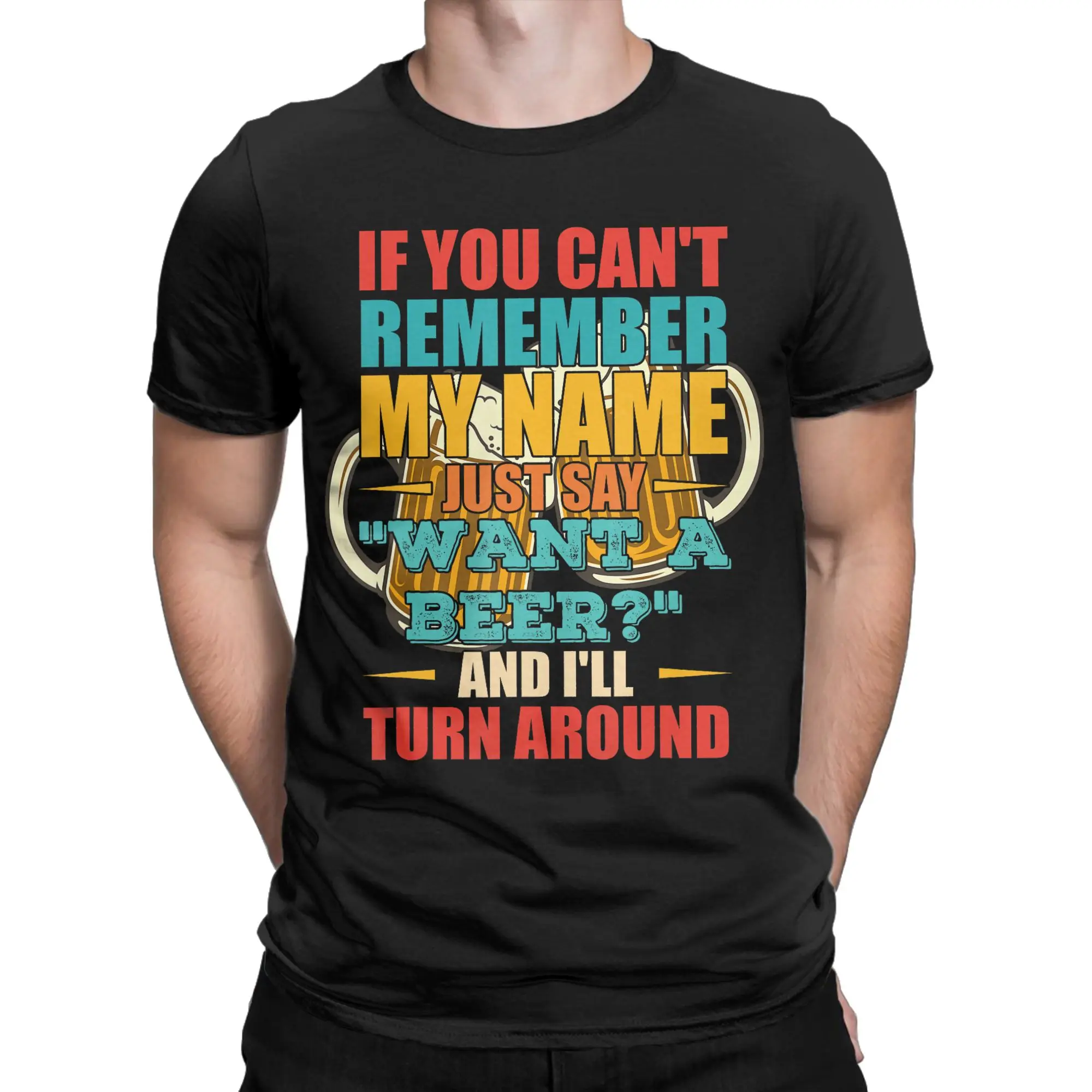 Men's If You Can't Remember My Name T Shirt Just Say Retro  Cotton Tops Casual Short Sleeve Round Collar Tee Shirt Plus  T-Shirt