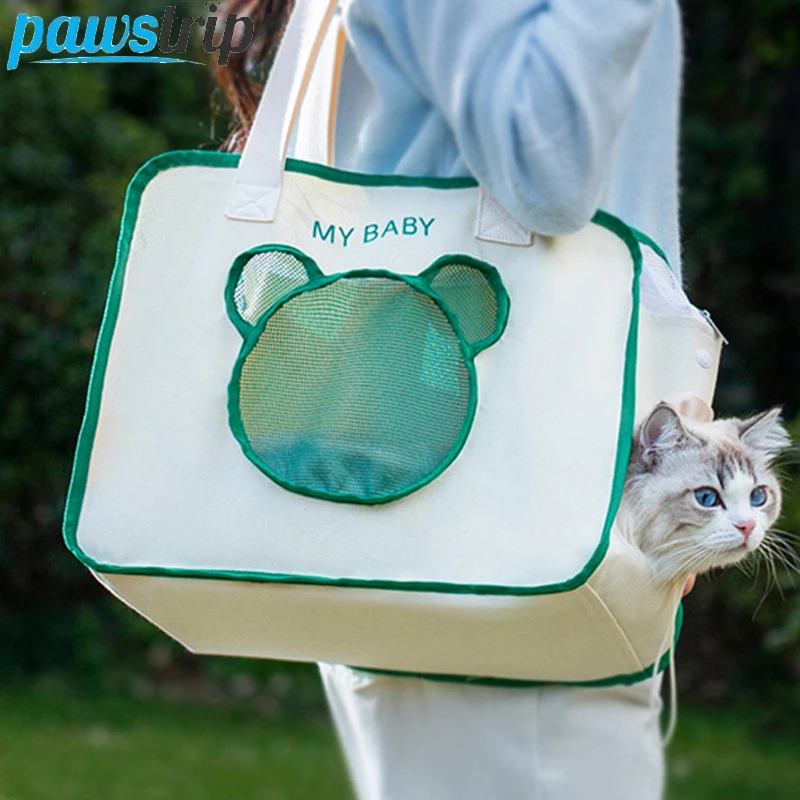 

Portable Cat Bag Breathable Cats Carrier Cute Pet Outdoor Travel Bag for Cats One-shoulder Cat Carrying Bag Pet Supplies