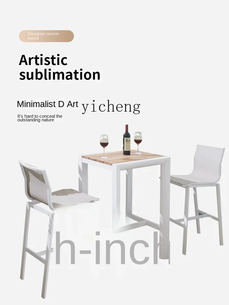 

Barstool Solid Wood High Leg Chair High Stool Coffee Shop Bar Stool Outdoor Balcony Bar Counter Bar Chair