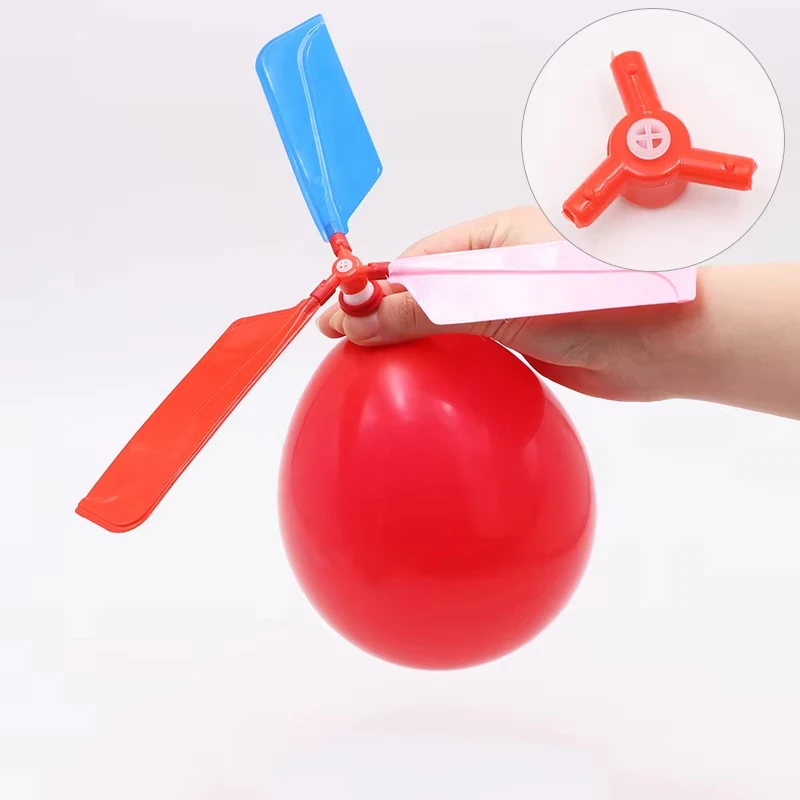 5 pçs hélice balão helicóptero brinquedos das crianças diy balão com apito ao ar livre voando balão festa de aniversário decoração presente