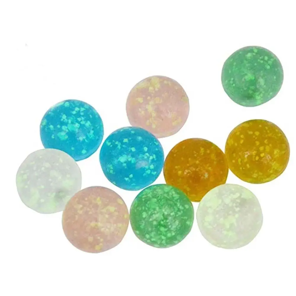10pcs/pack Glow in The Drak Luminous Glass Balls Glass Marbles Colourful Fish Tank Glass Ball 10pcs/pack Non-porous