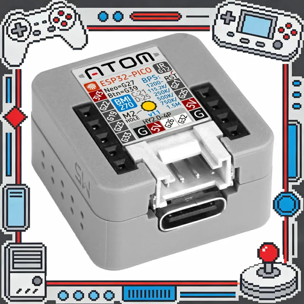 M5Stack Atom Matrix V1.1 ESP32 IoT Development Kit with 5x5 RGB LED Matrix and BMI270 Sensor
