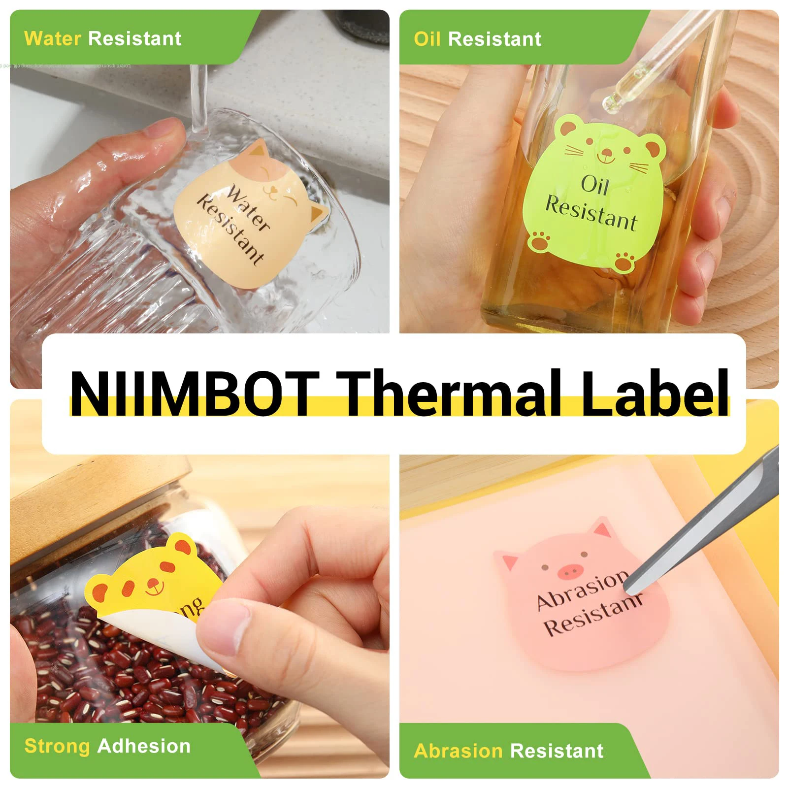 Niimbot Mini Printer Thermal Wire White/Color/Round/Flower Sticker Self Adhesive Waterproof Sticker For B1 B21 B203