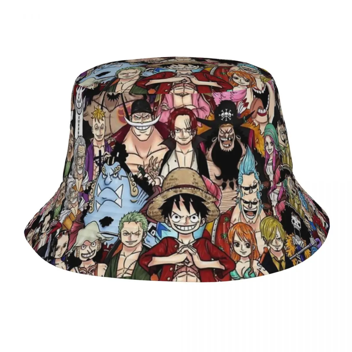 One Piece Anime Bucket Hats for Girl Vocation One Piece Sun Hats Hip Hop Lightweight for Camping Fishing Cap Ispoti Hat