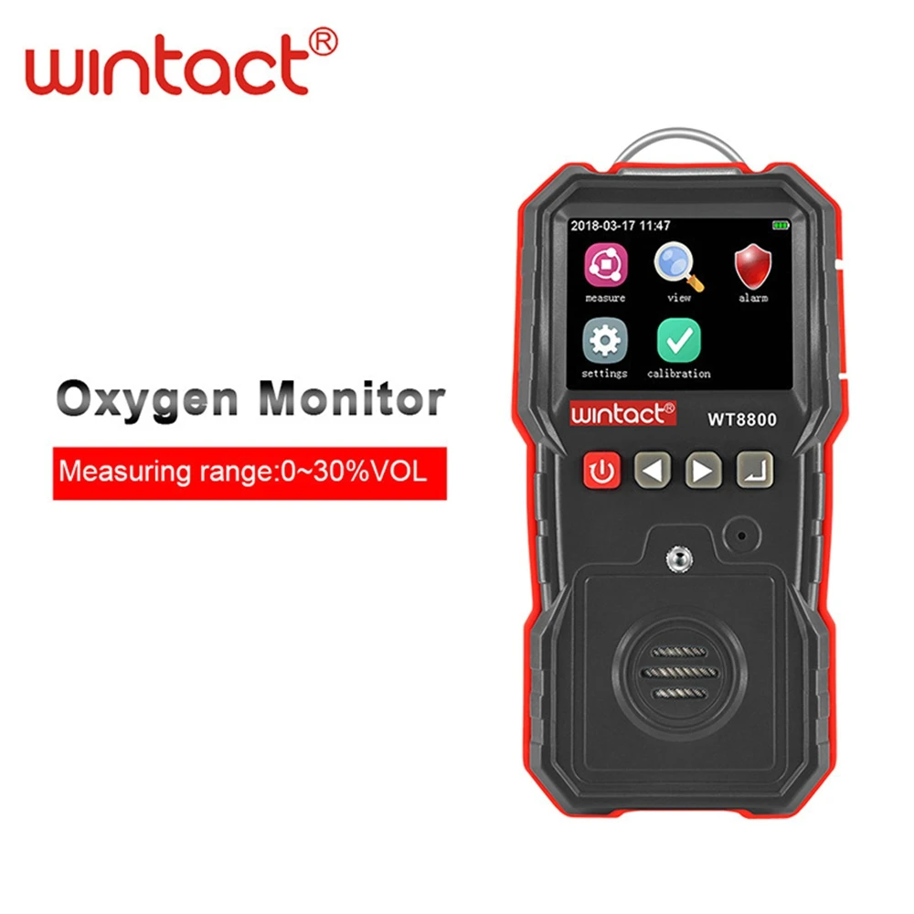 Profesjonalny detektor tlenu 0-30% VOL z kolorowym wyświetlaczem, samochodowy analizator gazu O2, czujnik, alarm dźwiękowy, ładowanie, rejestracja danych.