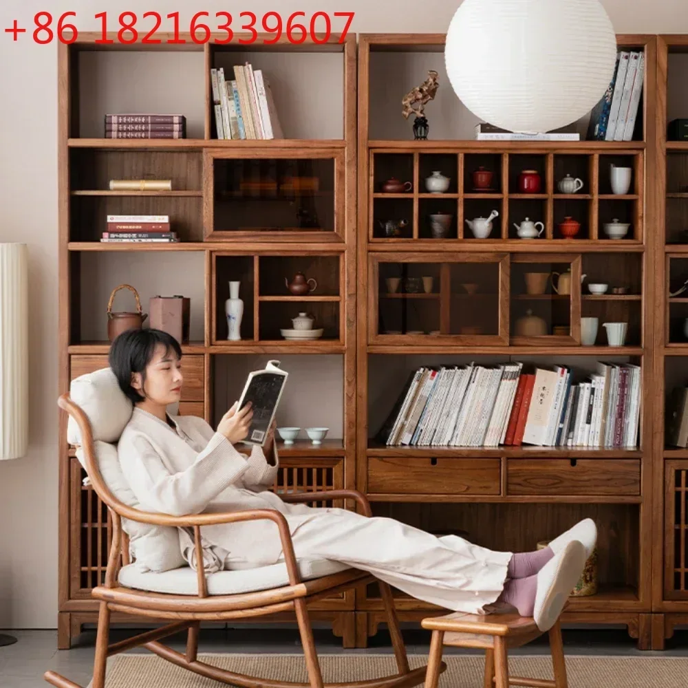 TAO Bookcase Old Elm Combination Bookshelf Integrated Entire Wall Display Cabinet Study Furniture