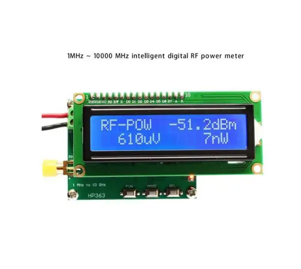 1PCS  HP363 Intelligent Digital RF Power Meter 1MHz to 10GHz -50 to 0dBm RF Signal Measuring Meter Module