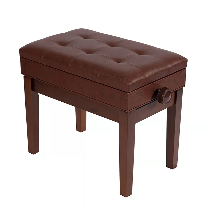 Adjustable Height Piano Stool For Single Person With A Music Score Storage Box Musical Instruments Bench Solid Wood Piano Stool