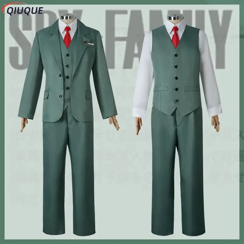 

Loid Forger Cosplay Costume Men Anime Suit Blond Wig Twilight Outfit Hat Halloween Party Clothes