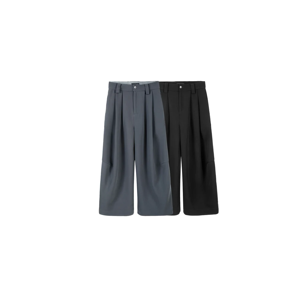 BAOVICTO 004 Youthful Wideleg Pants Pleated Loose Deconstructed