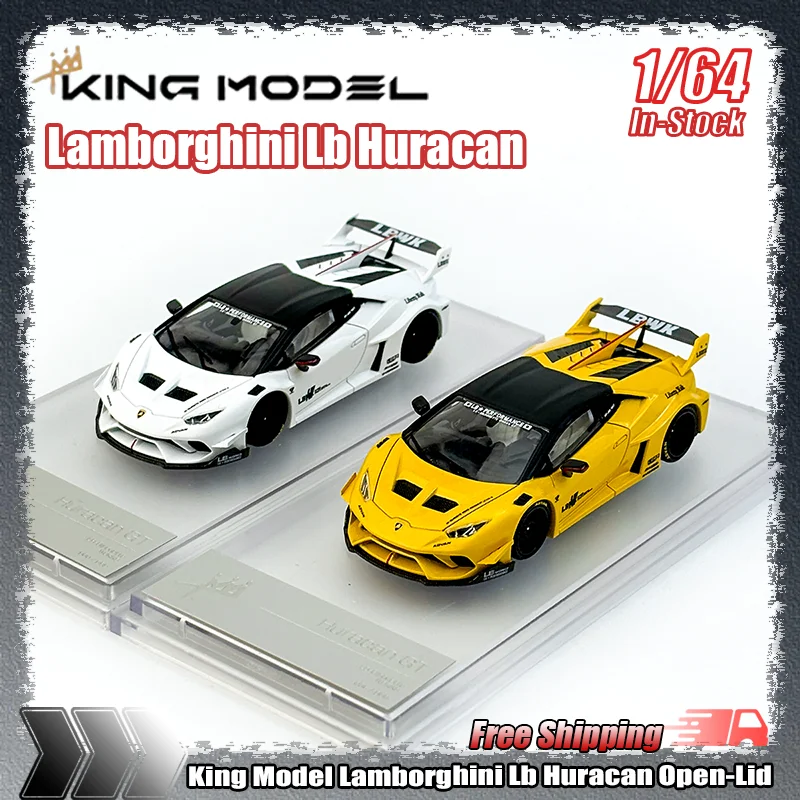 

Новая в наличии King Модель 1:64 Lamborghini Lb Huracan с открытой крышкой, имитация статического сплава, миниатюрная литая под давлением модель автомобиля, игрушка на заказ, подарок