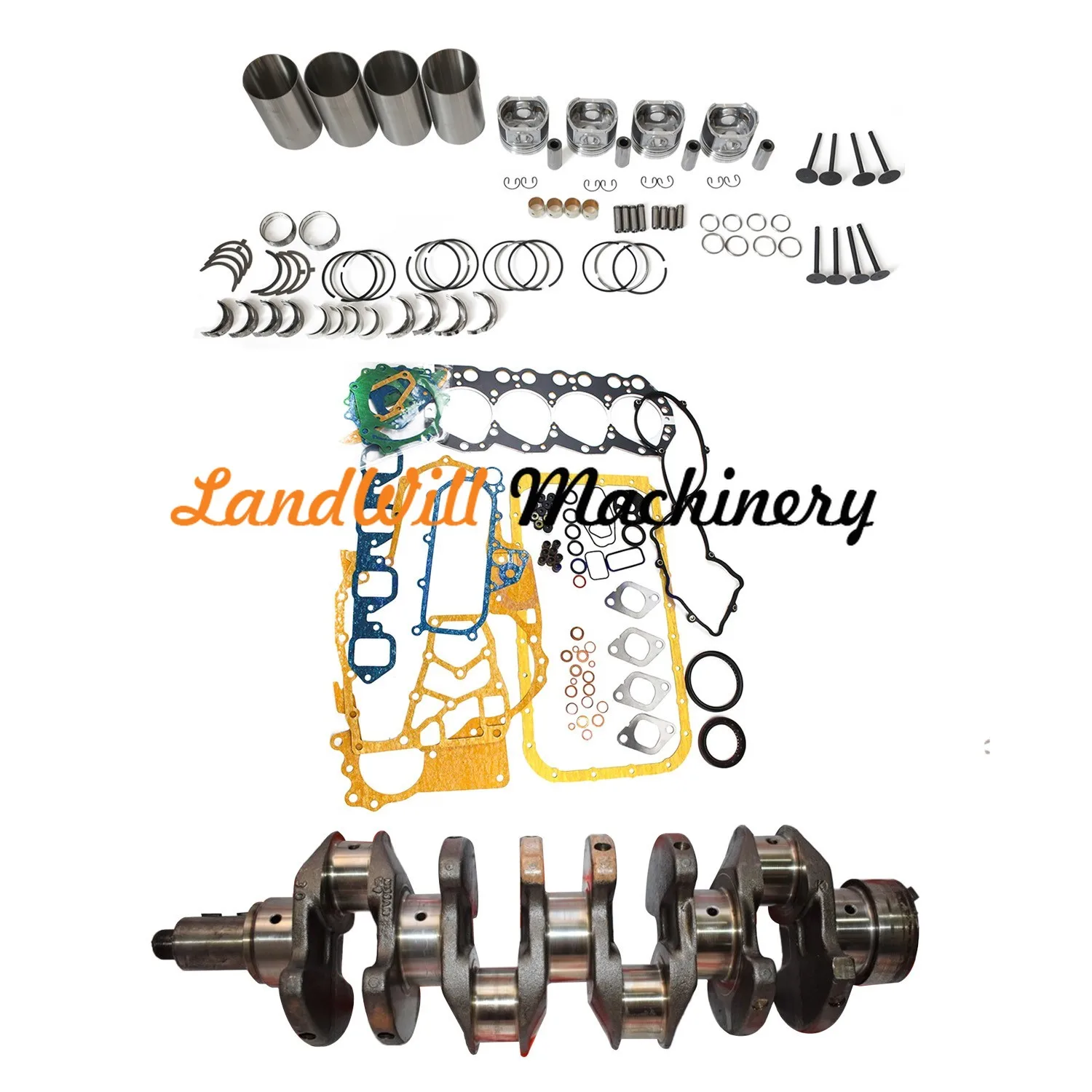 Overhaul Rebuild Kit + Crankshaft Fits For Hitachi EX60-2 EX60-3 EX60-5 W/ BD30