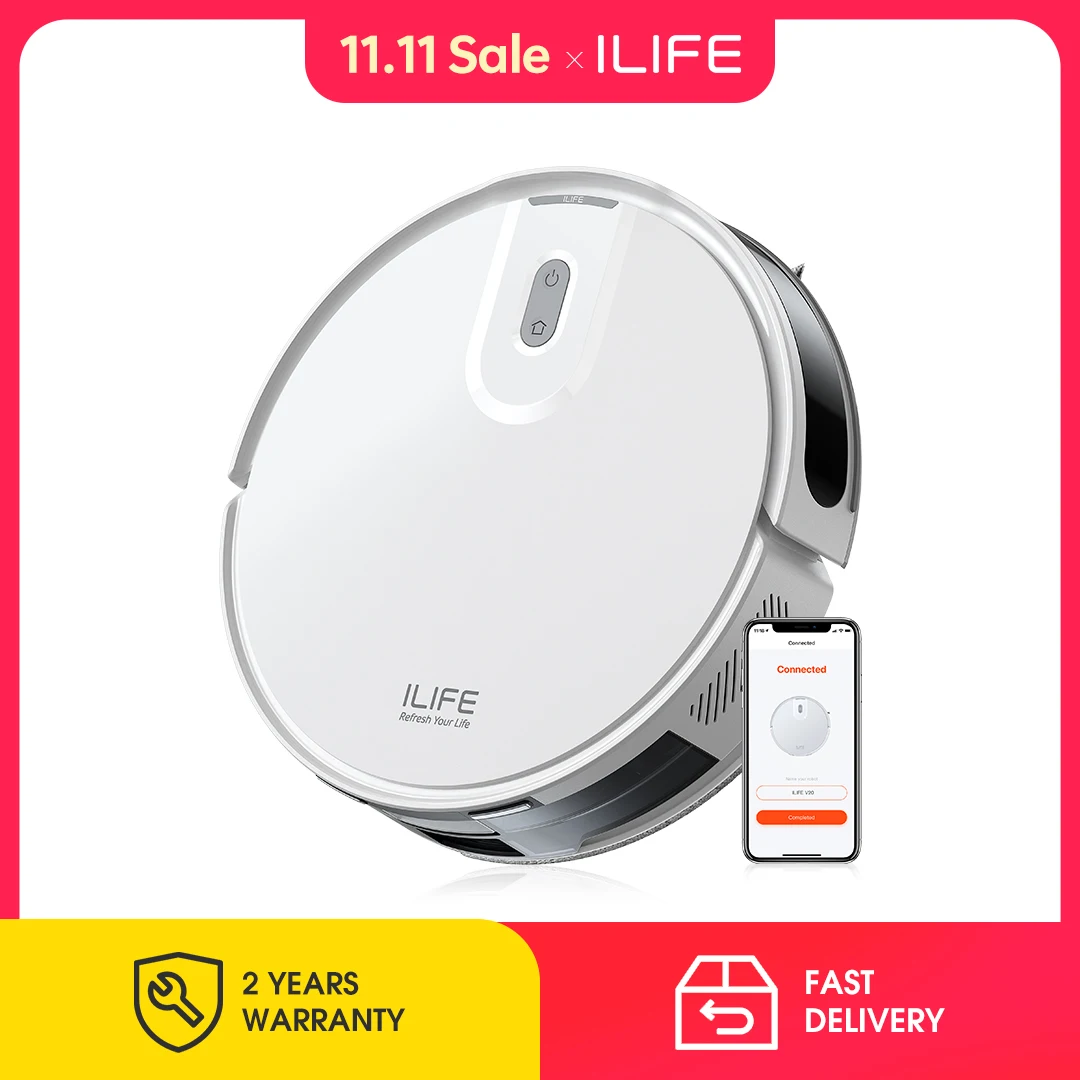 ILIFE V20 Robot Vacuum Cleaner, 5000Pa Suction, SOF LiDAR Smart Navigation, APP Control, Customizable Cleaning, Self Charging