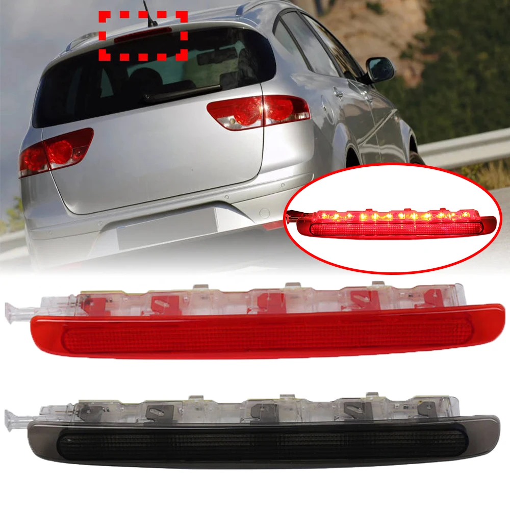 

LED 3rd Brake Stop Light Black Red Lens Rear Third Lamp High Mount 5P8945097 5P8945097A For Seat Altea XL FreeTrack 5P 2006-2015
