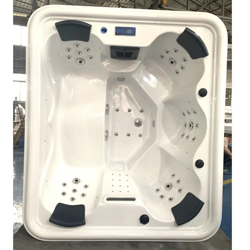 Luxury outdoor free-standing acrylic large bath hotel B & B villa multi-functional massage SPA thermostatic bathtub