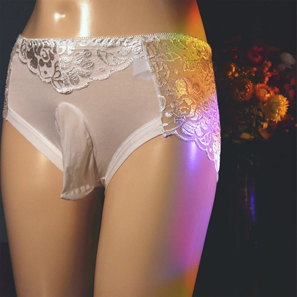 

Vest Underpant Panties High Quality Men's See Through Lace Sissy Thongs Panties Sexy Briefs Underwear L/XL/2XL/3XL