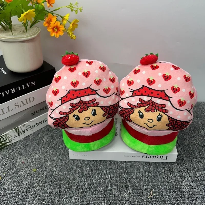 2026 New Strawberry Heart Plush Slippers Warm Non Slip Indoor Home Cotton Shoes Winter Cartoon Cotton slippers