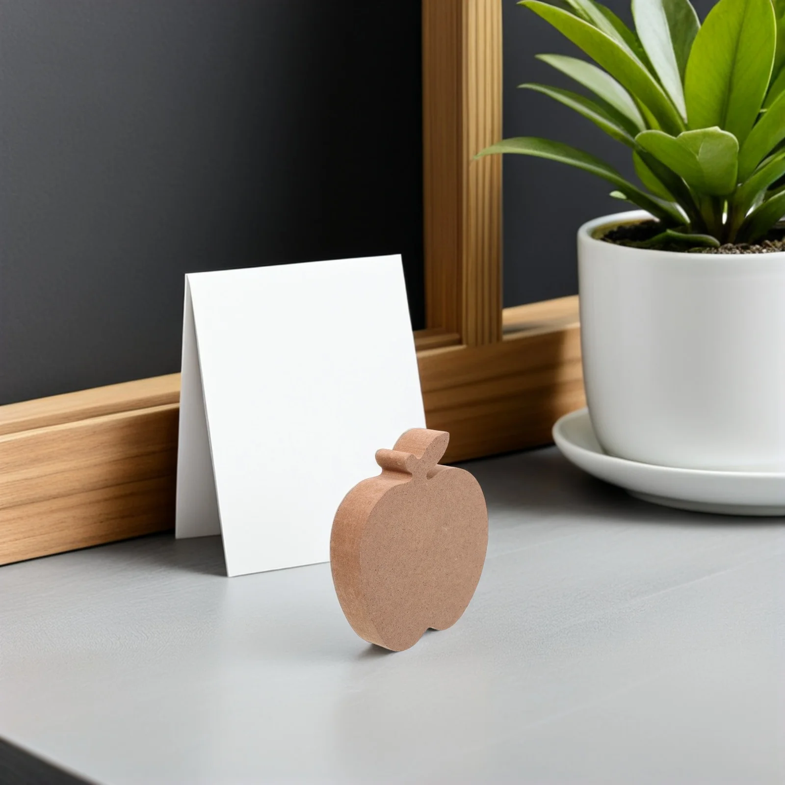 

8Pcs Rustic Apple Wood Plaque Decor Christmas Tiered Tray Farmhouse Tabletop Centerpiece Back to School Party Teacher Gift