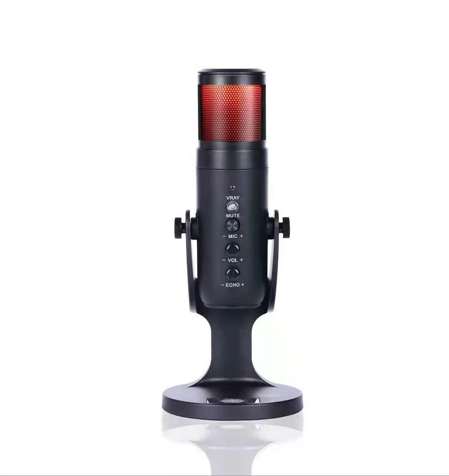 

2025 hot sale High Quality Functional Sound Wireless Usb Live Condenser Microphone Studio Recording Noise Cancelling Karaoke Mic