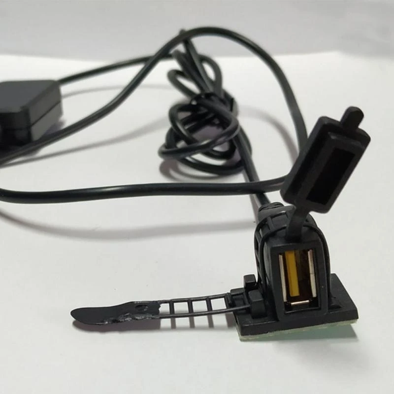 

y1gd Portable Motorbike Handlebar USB 12-24V Power Adapter for Cellphone GPS