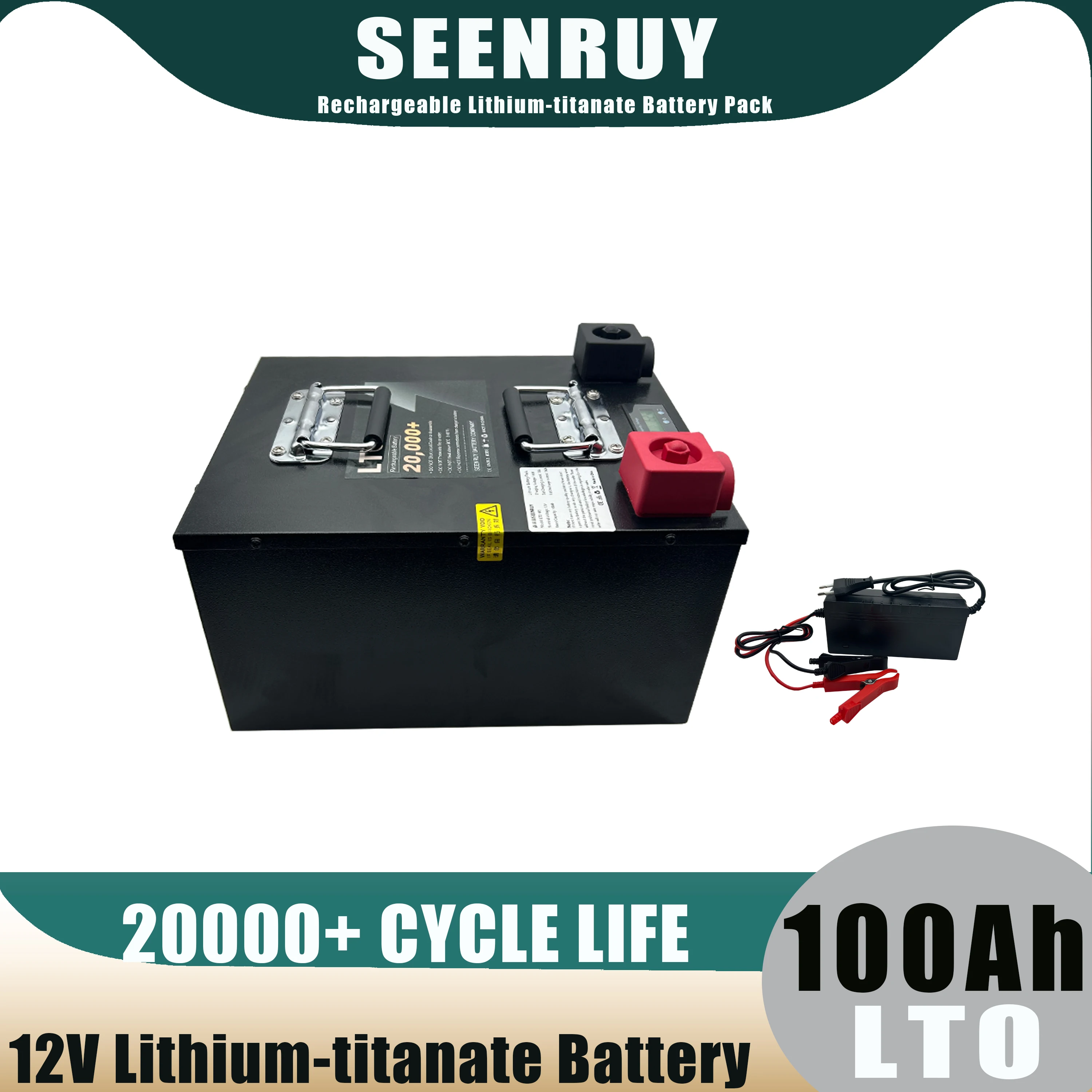 12v 100ah LTO Lithium Titanate Battery Pack BMS 100A for Solar Energy Storage