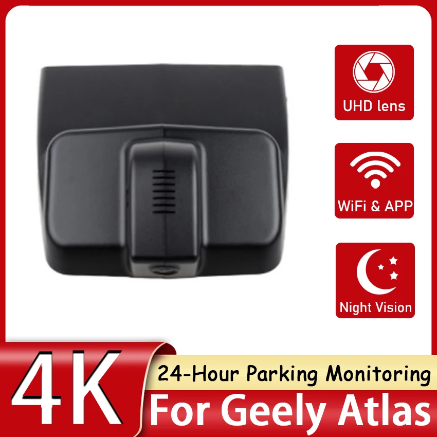Car DVR Wifi Video Recorder Dash Cam Camera Night Vision Control Phone APP 2160P For Geely Atlas Deluxe 4WD 2016 2017 2018 2019