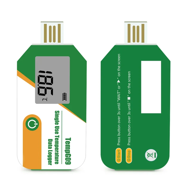 Digital Display USB Temperature Data Logger 32000 Point Capacity Disposable Temperature Recorder PDF Report Recorder