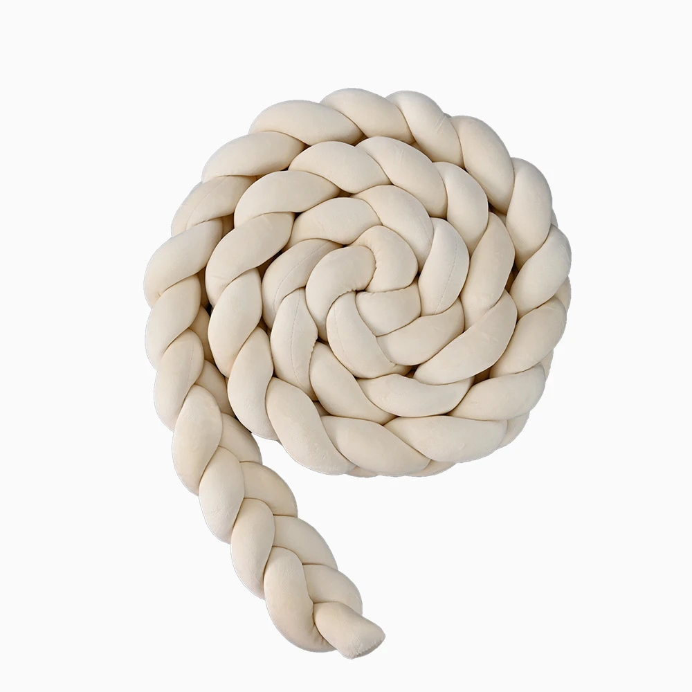 Cuscino Treccia Bianca Per Neonati – Accessorio Morbido Per Foto E Lettino - 2