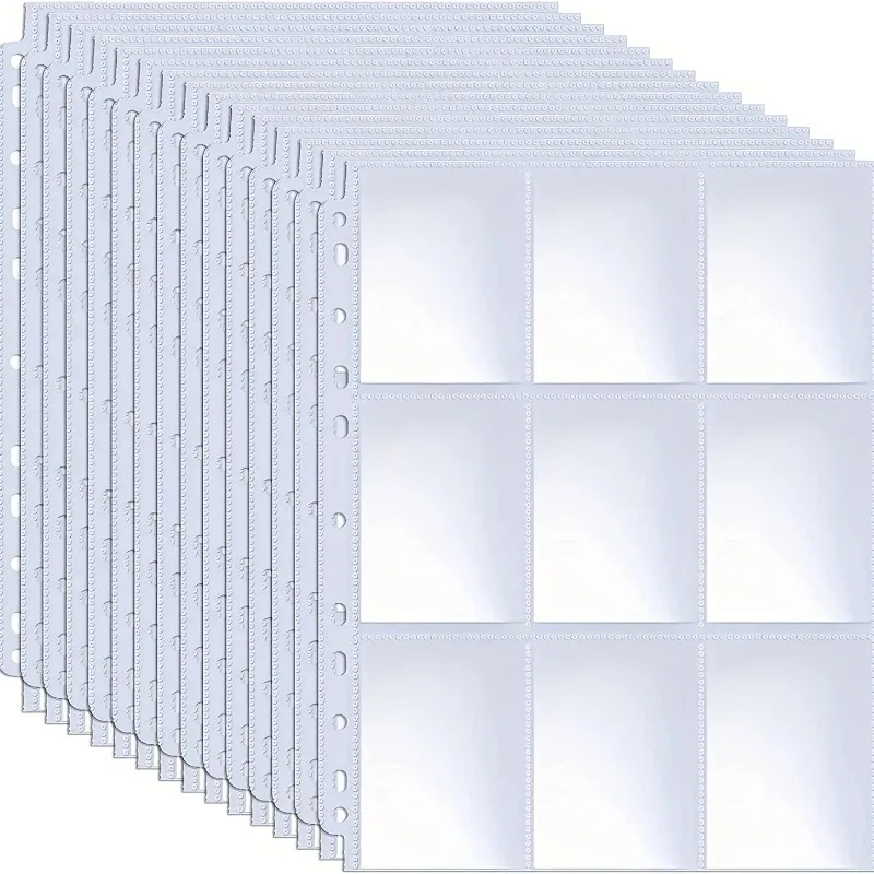 10pcs 11 hole card book card page transaction sports card holder for 3-ring binders match booklet Inside page of travel album