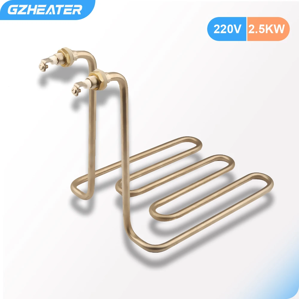 GZHEATER 3U 220V 2500W Stainless Steel Fryer Heating Tube Electrical Heating Element for Electric Frying Pan