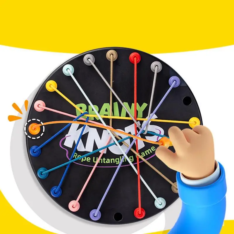 Twisted Rope Game Kids Rope Game Interactive Rope Untying Toy Rope Challenging Board Game Funny Logical Thinking Game Set