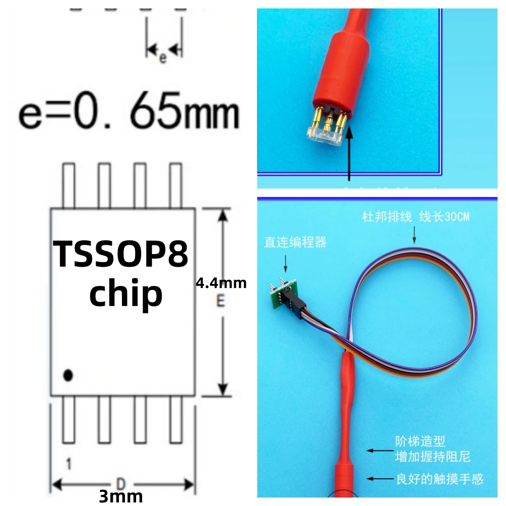 New arrivals 1pcs TSSop8 chip download burn write probe spring needle flash eeprom chip burner cable good tools