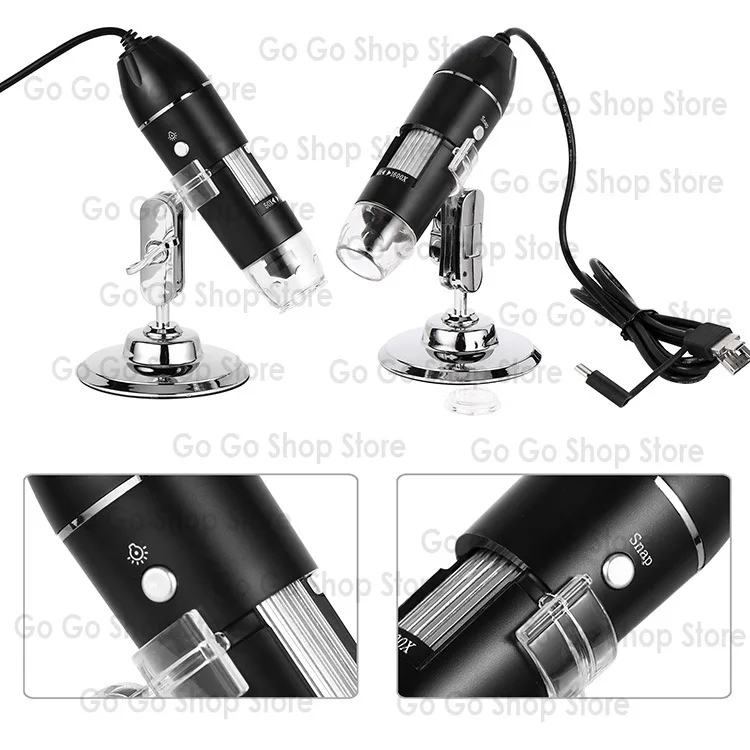 1600 times three-in-one interface portable microscope with mobile phone computer digital microscope
