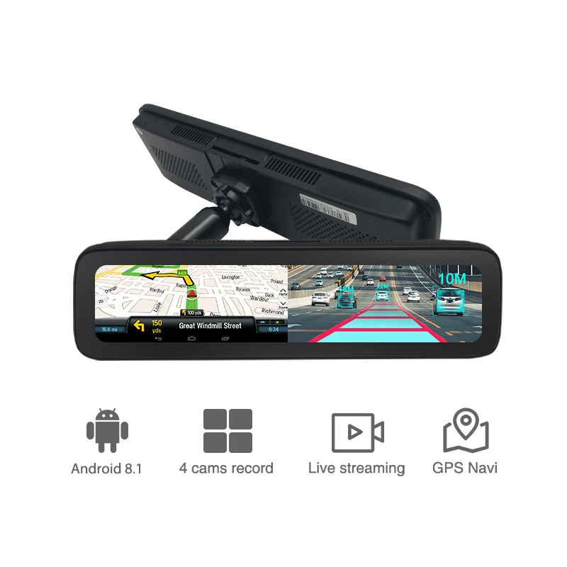 

Professional 4G Wifi Car 4 Lens DVR 1920P Front And Rear Night Version Device Remote Monitoring Black Box