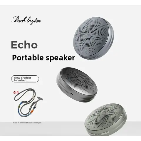 NEW Bach Layton Echo Wireless Bluetooth 6.0 Speaker Auracast Multi Link Portable HiFi Sound Outdoor Living Room Travel Gift