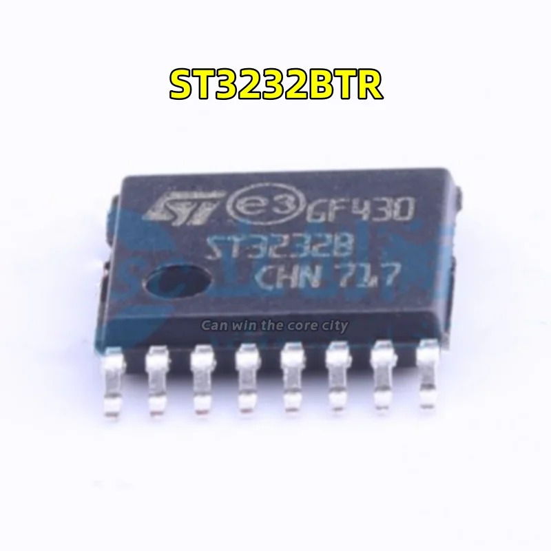 

1-100 PCS/LOT New original ST3232BTR screen printed ST3232B package TSSOP16, line driver/receiver