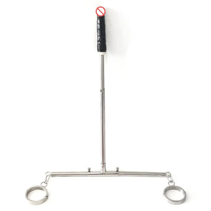 Latest Stainless Steel Ankle Cuffs Spreader Bar Open Leg Fixed Frame Dildo Sex Toys For Woman Men Bdsm Adult Bondage Games Tools