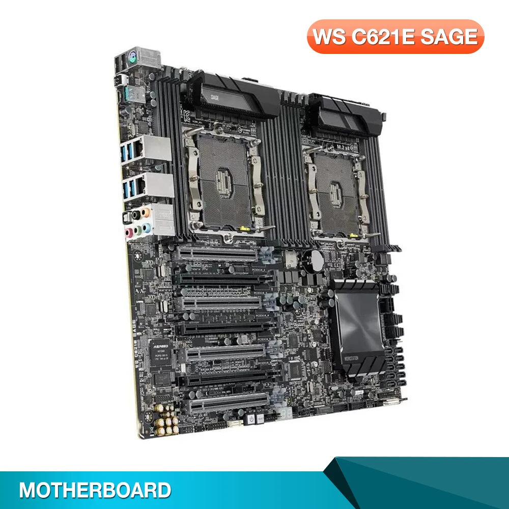 

For A-s-u-s dual workstation motherboard supports LGA 3647 WS C621E SAGE