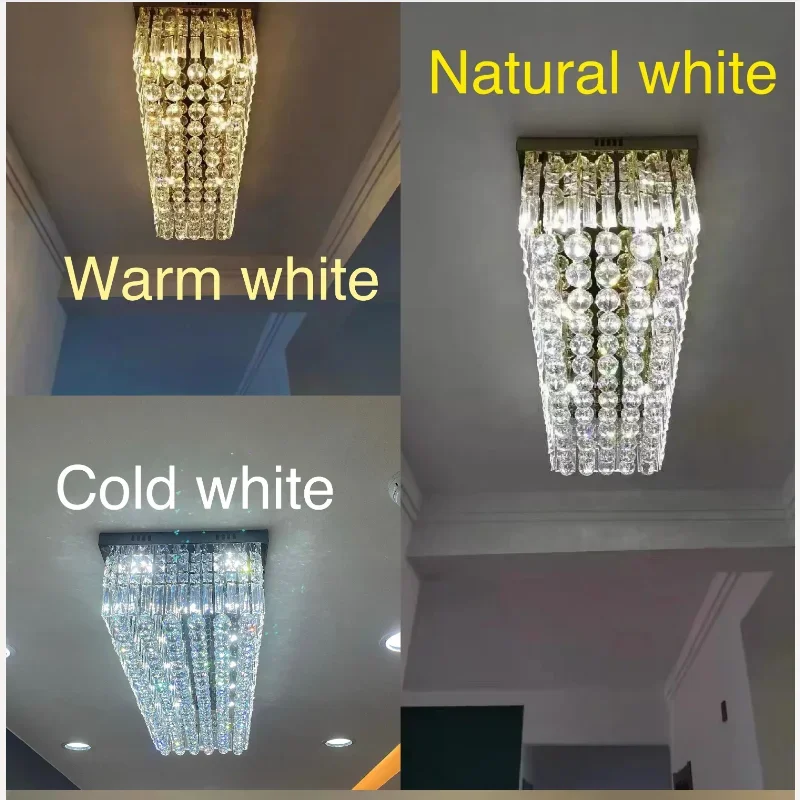 Room Lamp Crystal  Grade Simple Light LED Luxurious Rectangular Living Luxury High Modern Dining   Master Bedroom
