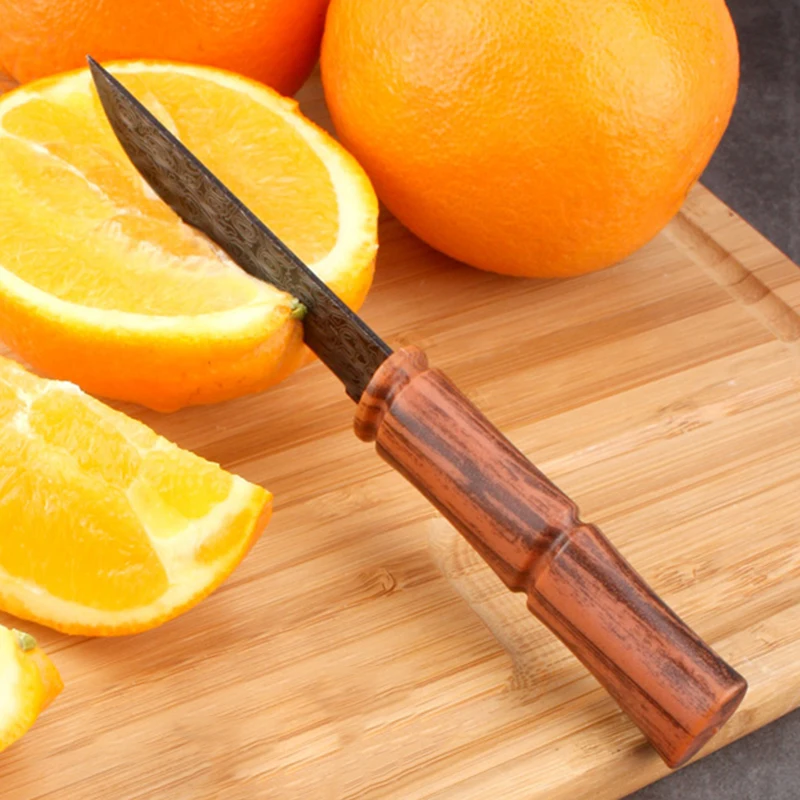 Damascus Pattern Kitchen Utility Knives Boning Paring Knife Cleaver Barbecue Meat Cutting Fishing Fruit Knife Cooking Tools