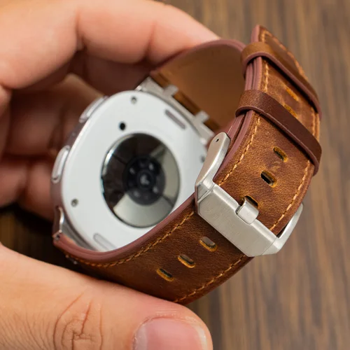 Imagen 2 del producto Correa de cuero para Samsung Galaxy Watch 8, 40mm, 44mm, banda de liberación rápida para Samsung Galaxy 8 Classic de 46mm, nuevos accesorios de pulsera