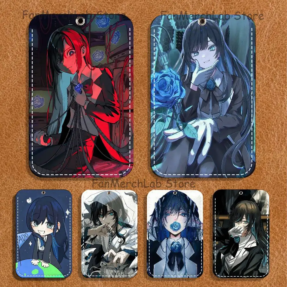 

Virtual Singer A-Ado K-KyogenS Cartoon Card Keychain Anime Fashion Pendant Bag ID Door Card Case Bus Card Cute Adult